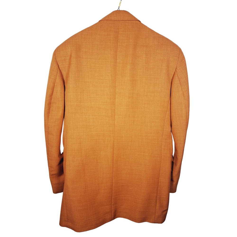 Alberto Celini Hand Tailored 2 Piece Polyester Suit Rust/Orange Big & Tall - Picture 2 of 6